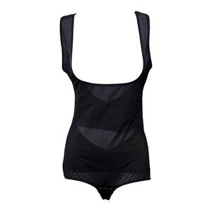 Women's Full Body Shaper Mesh Bodysuit - Tummy Control Slimming Shapewear, L